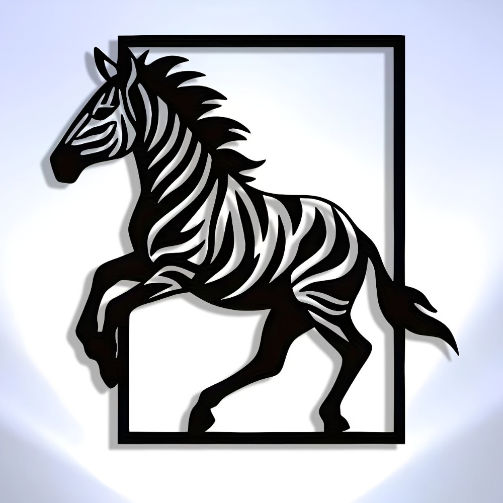 Art Craft Zebra - Металлическое настенное панно CIFBUY: Элегантная 3D-фигурка