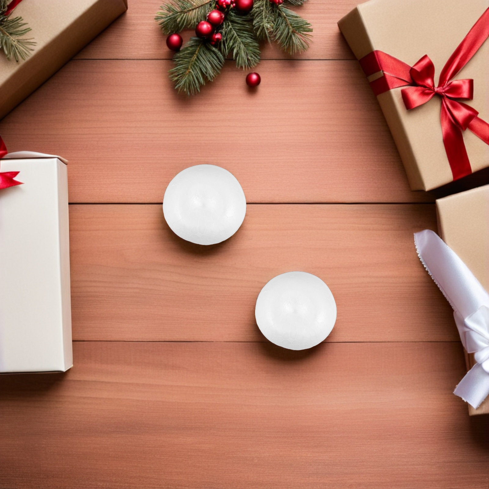 Art Craft For Christmas - 20 шт. белых пенопластовых фруктов для