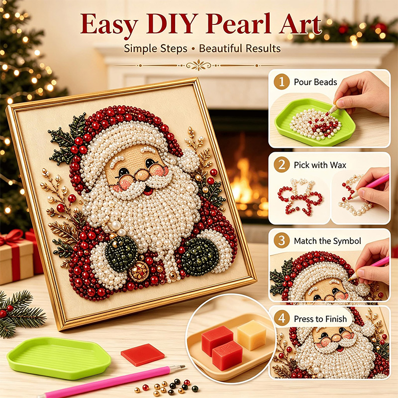 Art Craft For Christmas - Набор для алмазной вышивки с жемчугом