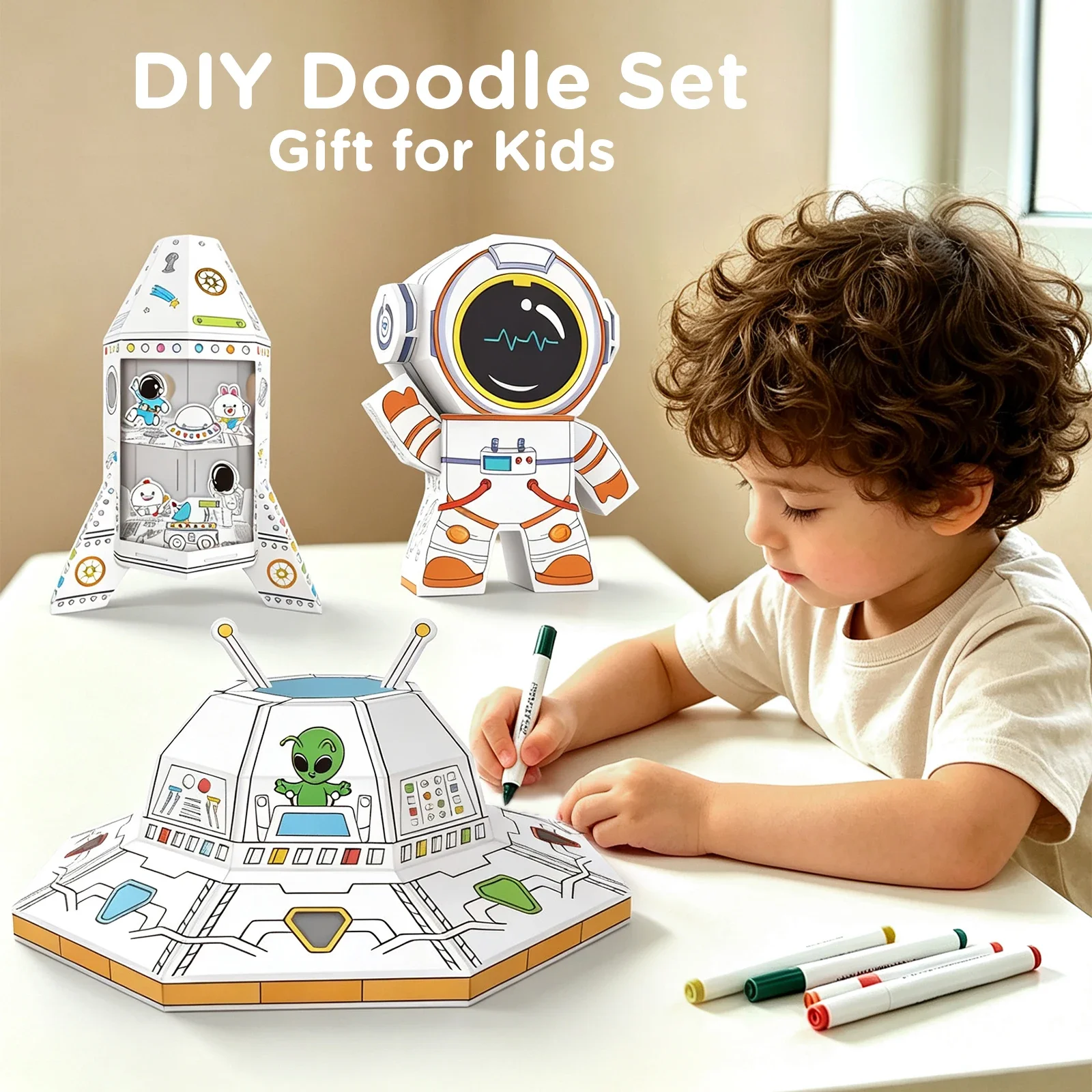 Art And Craft Rocket - Набор для творчества STEM: 3D-картонный конструктор