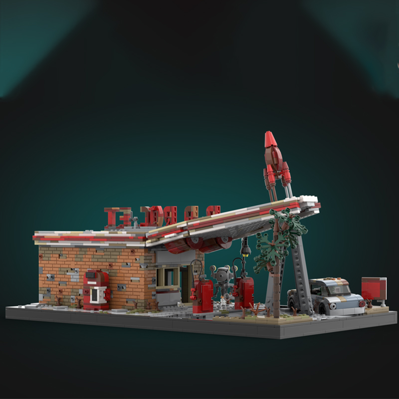 Art And Craft Rocket - 2168 деталей MOC Красная ракета Fallout