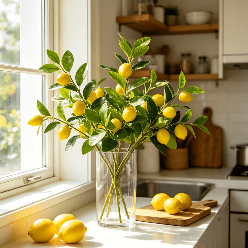 Art Craft Vase - Искусственные ветки лимона, 3 ветки с
