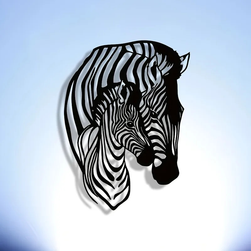 Art Craft Zebra - Элегантное минималистичное металлическое настенное панно с