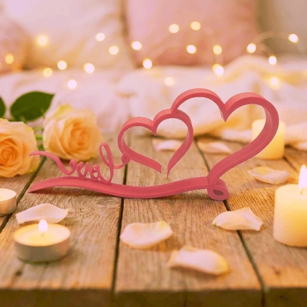 Art And Craft Valentine - 3D-печать: маленькая табличка с надписью «Я