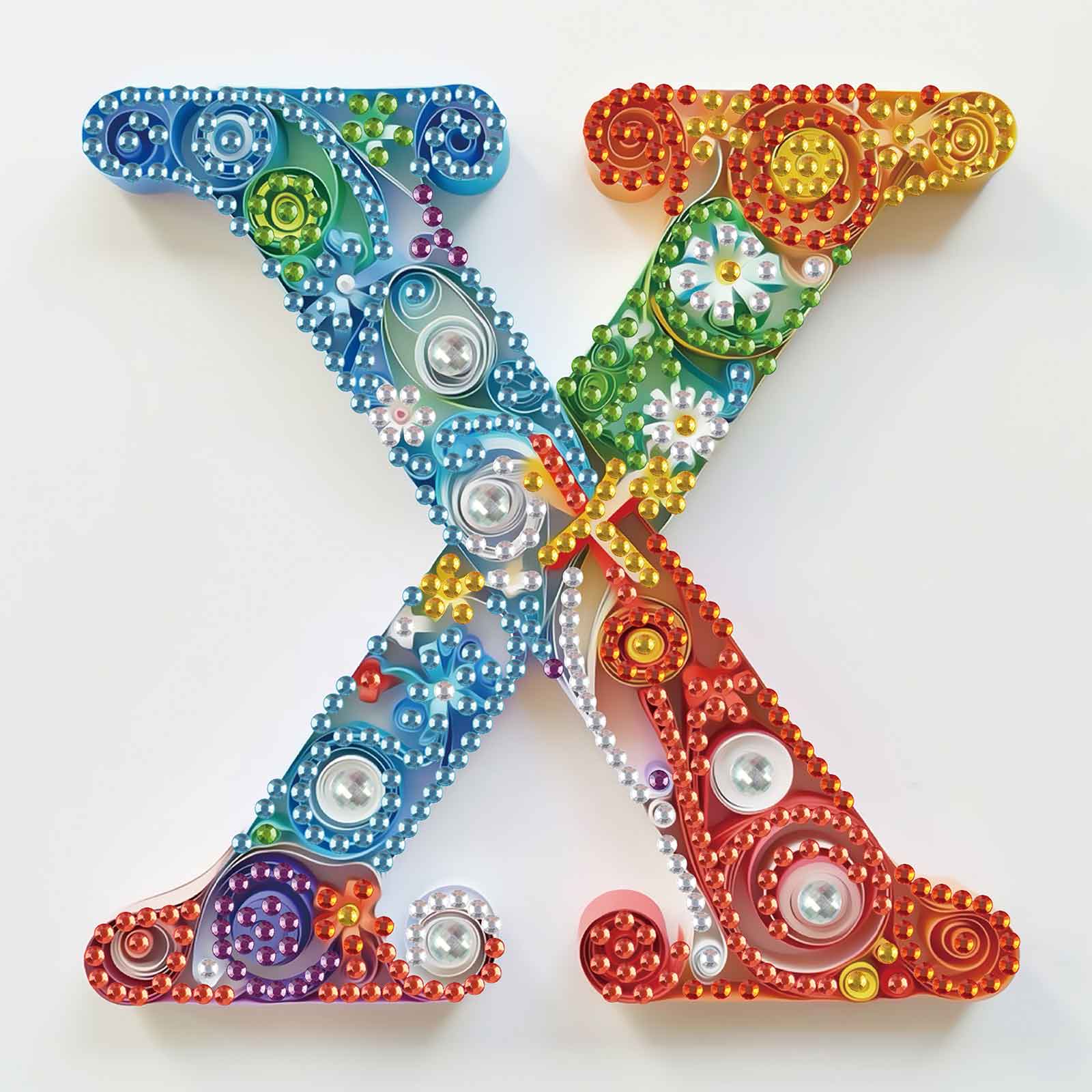 Art And Craft Letter X - Наборы для алмазной вышивки нестандартной формы,