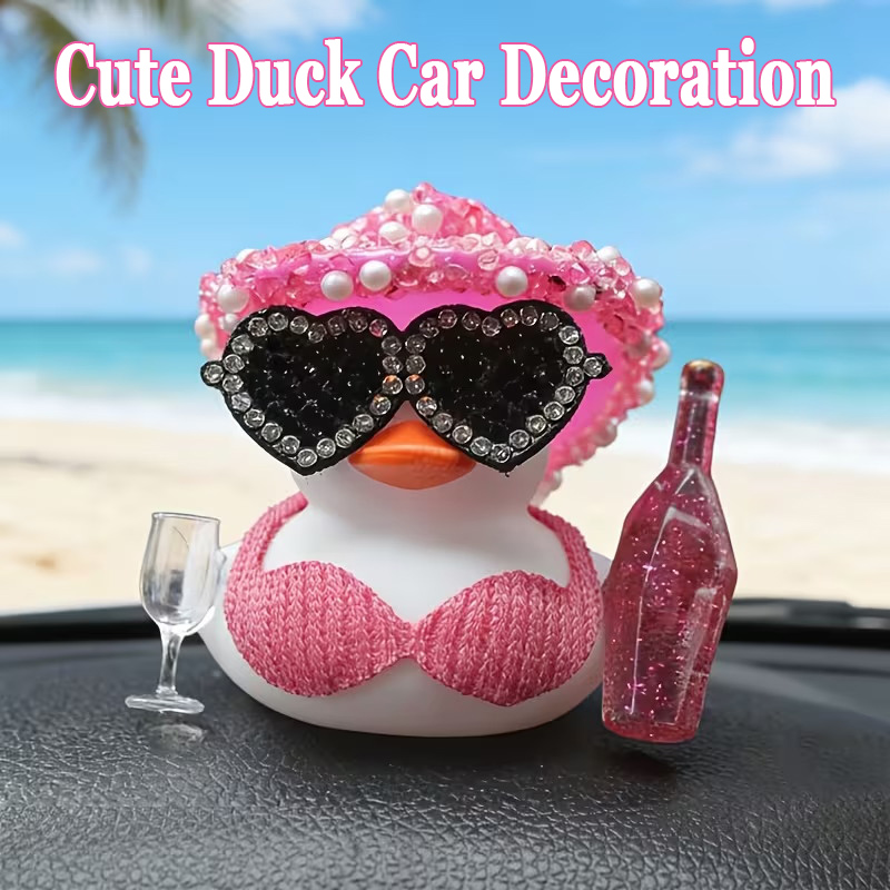 Art Craft Glasses - Модная и блестящая черная уточка, украшение