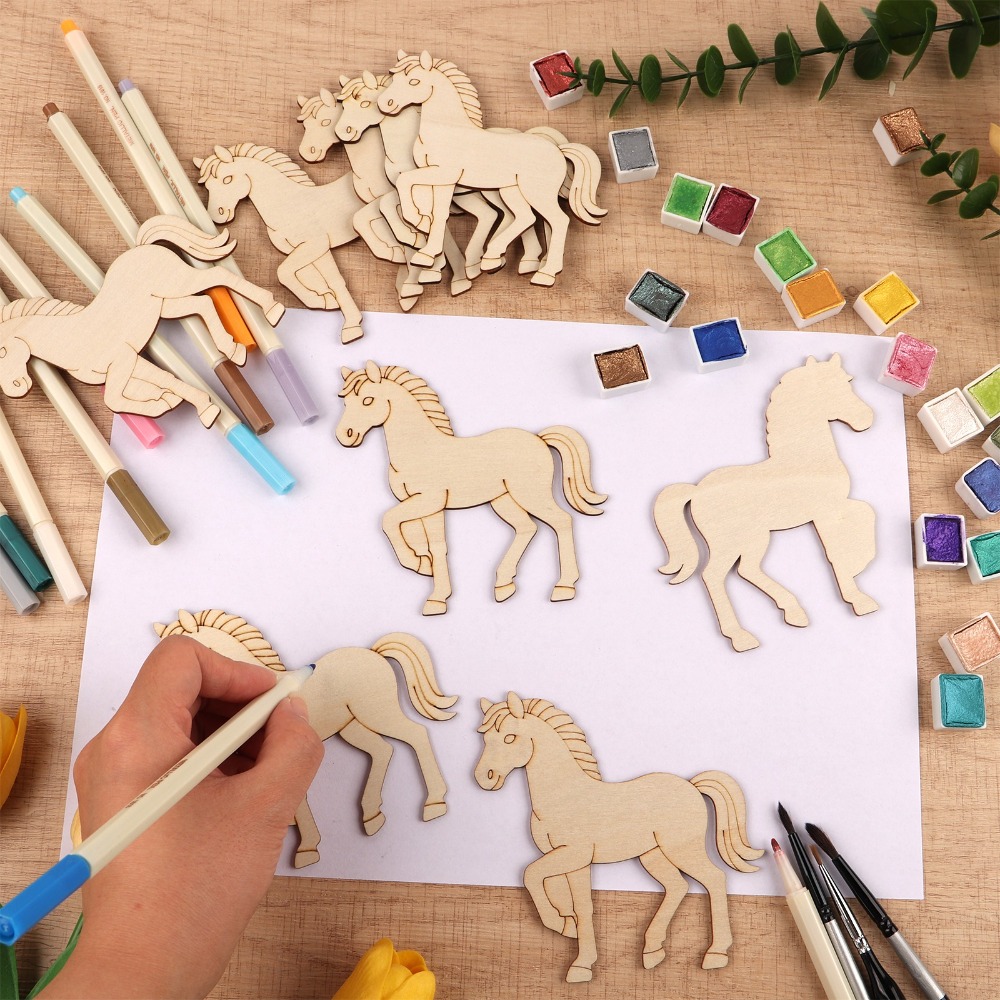24 шт. неокрашенных деревянных – обзор и цена Art Craft Horse